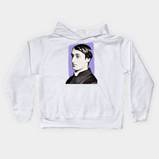 English Poet Gerard Manley Hopkins illustration Kids Hoodie